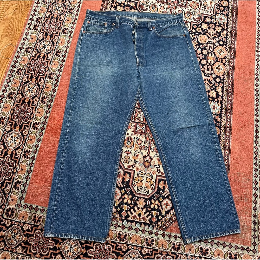 VINTAGE LEVIS 501 • USA • 36/27 Men’s Unisex Hemmed - Picture 2 of 10